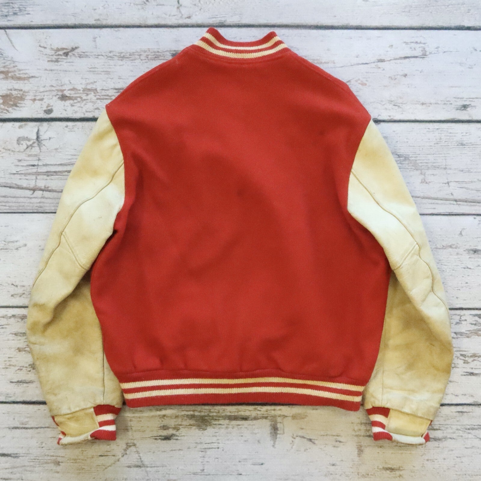 Vintage City College of San Francisco Leather Wool Varsity Jacket by Golden Bear