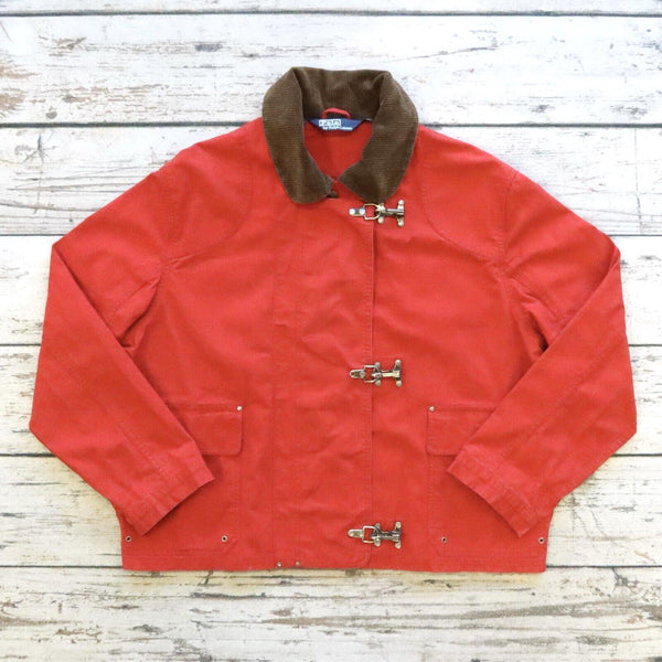 Vintage Polo Ralph Lauren Canvas Lobster Clasp Cropped Fireman Jacket