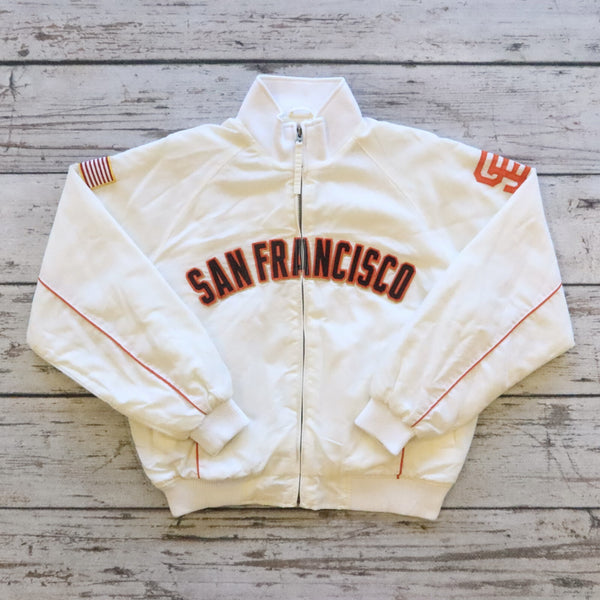 Vintage San Francisco Giants Dugout Jacket by Majestic Authentic White