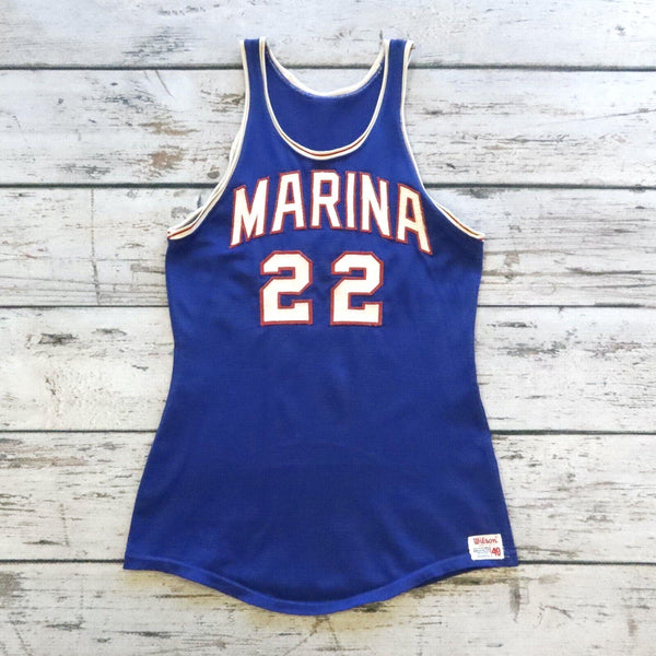 Vintage Marina Basketball Jersey by Wilson Made in USA Sewn